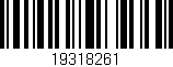 Código de barras (EAN, GTIN, SKU, ISBN): '19318261'