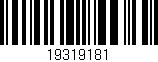 Código de barras (EAN, GTIN, SKU, ISBN): '19319181'