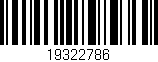 Código de barras (EAN, GTIN, SKU, ISBN): '19322786'