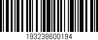 Código de barras (EAN, GTIN, SKU, ISBN): '193238600194'