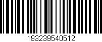 Código de barras (EAN, GTIN, SKU, ISBN): '193239540512'