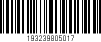 Código de barras (EAN, GTIN, SKU, ISBN): '193239805017'