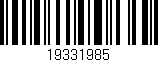 Código de barras (EAN, GTIN, SKU, ISBN): '19331985'
