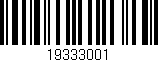 Código de barras (EAN, GTIN, SKU, ISBN): '19333001'