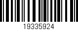 Código de barras (EAN, GTIN, SKU, ISBN): '19335924'