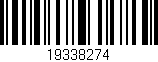 Código de barras (EAN, GTIN, SKU, ISBN): '19338274'