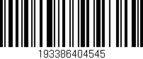 Código de barras (EAN, GTIN, SKU, ISBN): '193386404545'