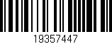 Código de barras (EAN, GTIN, SKU, ISBN): '19357447'