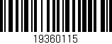 Código de barras (EAN, GTIN, SKU, ISBN): '19360115'