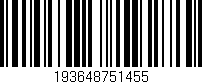 Código de barras (EAN, GTIN, SKU, ISBN): '193648751455'
