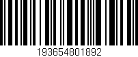 Código de barras (EAN, GTIN, SKU, ISBN): '193654801892'
