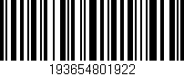 Código de barras (EAN, GTIN, SKU, ISBN): '193654801922'