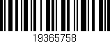Código de barras (EAN, GTIN, SKU, ISBN): '19365758'