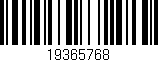 Código de barras (EAN, GTIN, SKU, ISBN): '19365768'
