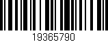 Código de barras (EAN, GTIN, SKU, ISBN): '19365790'