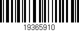 Código de barras (EAN, GTIN, SKU, ISBN): '19365910'