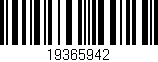 Código de barras (EAN, GTIN, SKU, ISBN): '19365942'