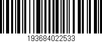 Código de barras (EAN, GTIN, SKU, ISBN): '193684022533'