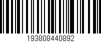 Código de barras (EAN, GTIN, SKU, ISBN): '193808440892'