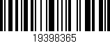 Código de barras (EAN, GTIN, SKU, ISBN): '19398365'