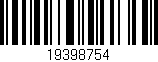 Código de barras (EAN, GTIN, SKU, ISBN): '19398754'