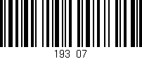 Código de barras (EAN, GTIN, SKU, ISBN): '193/07'