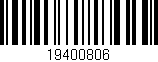 Código de barras (EAN, GTIN, SKU, ISBN): '19400806'
