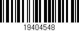 Código de barras (EAN, GTIN, SKU, ISBN): '19404548'