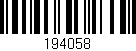 Código de barras (EAN, GTIN, SKU, ISBN): '194058'