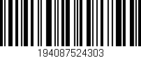 Código de barras (EAN, GTIN, SKU, ISBN): '194087524303'