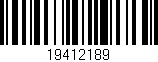 Código de barras (EAN, GTIN, SKU, ISBN): '19412189'