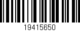 Código de barras (EAN, GTIN, SKU, ISBN): '19415650'