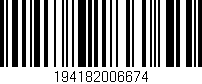 Código de barras (EAN, GTIN, SKU, ISBN): '194182006674'