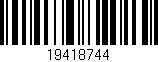 Código de barras (EAN, GTIN, SKU, ISBN): '19418744'