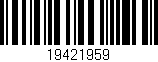 Código de barras (EAN, GTIN, SKU, ISBN): '19421959'