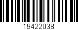 Código de barras (EAN, GTIN, SKU, ISBN): '19422038'