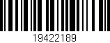 Código de barras (EAN, GTIN, SKU, ISBN): '19422189'