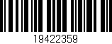 Código de barras (EAN, GTIN, SKU, ISBN): '19422359'