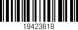 Código de barras (EAN, GTIN, SKU, ISBN): '19423618'