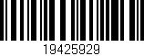 Código de barras (EAN, GTIN, SKU, ISBN): '19425929'