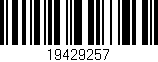 Código de barras (EAN, GTIN, SKU, ISBN): '19429257'
