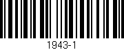 Código de barras (EAN, GTIN, SKU, ISBN): '1943-1'