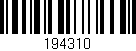 Código de barras (EAN, GTIN, SKU, ISBN): '194310'
