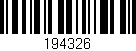 Código de barras (EAN, GTIN, SKU, ISBN): '194326'