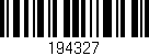 Código de barras (EAN, GTIN, SKU, ISBN): '194327'