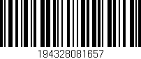 Código de barras (EAN, GTIN, SKU, ISBN): '194328081657'