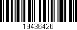 Código de barras (EAN, GTIN, SKU, ISBN): '19436426'