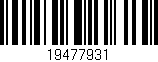 Código de barras (EAN, GTIN, SKU, ISBN): '19477931'