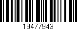 Código de barras (EAN, GTIN, SKU, ISBN): '19477943'