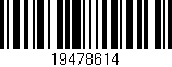 Código de barras (EAN, GTIN, SKU, ISBN): '19478614'